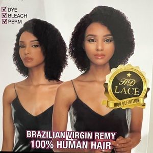 100% human hair short curly wig